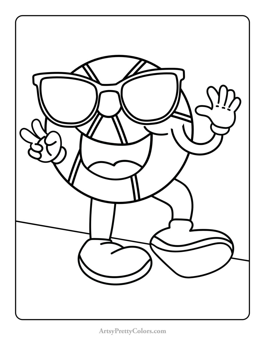 10 Free Beach Ball Coloring Pages Artsy Pretty Colors