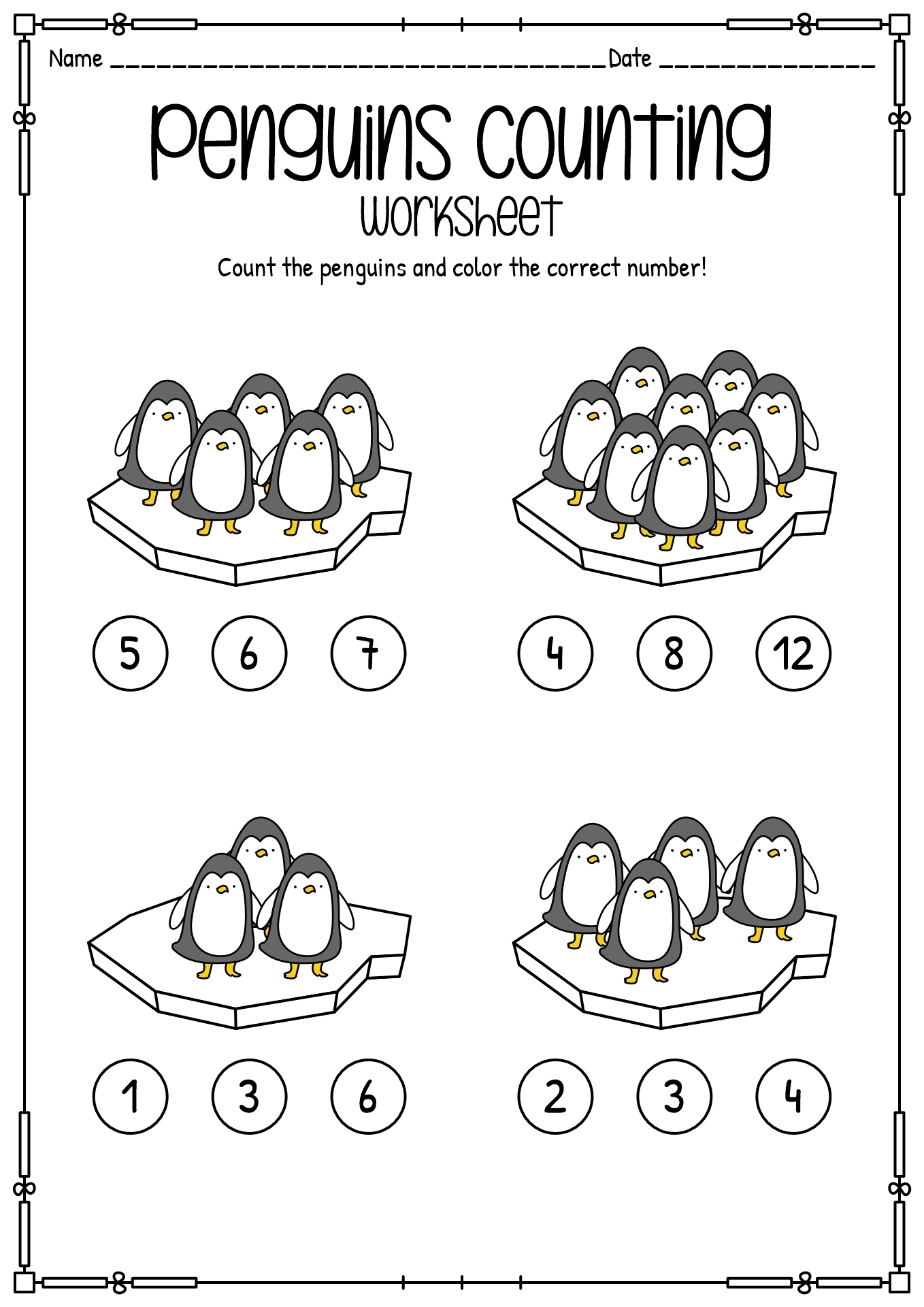 10 Penguin Preschool Worksheets Free PDF At Worksheeto Worksheets Library