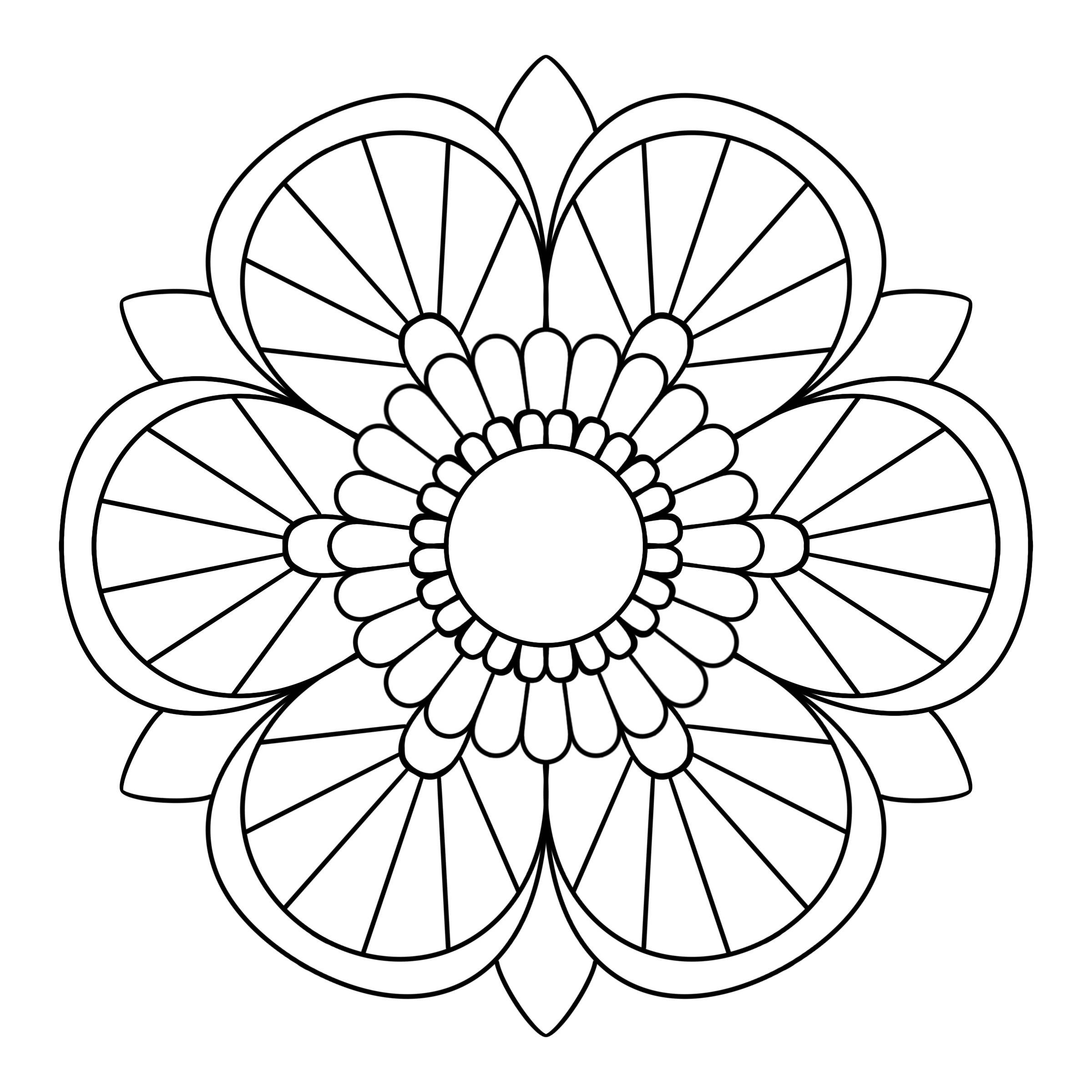 Easy Mandala Coloring Pages