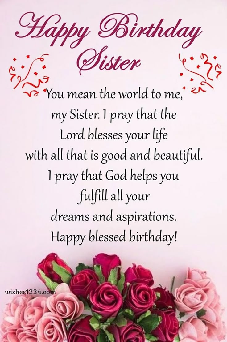 100 Birthday Wishes For Sister Birthday Wishes For Elder Sister Happy Birthday Wishes Sister Bir
