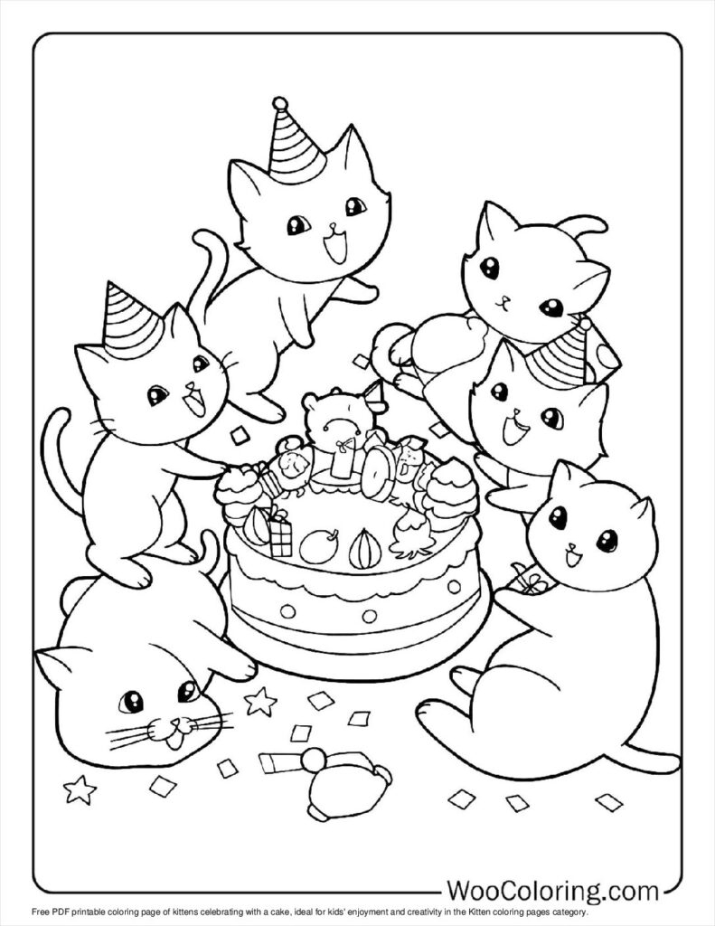 kitten coloring pages printable