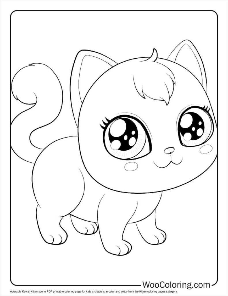 Kitten Coloring Sheets Printable
