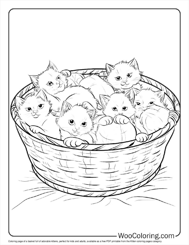 Free Coloring Pages Kittens