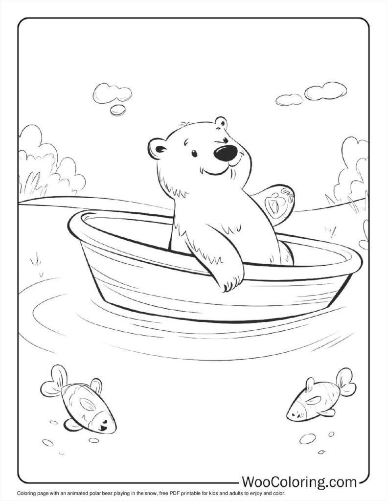 Bear Coloring Book Page