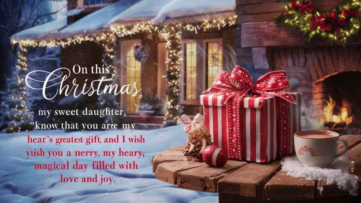100 Touching Merry Christmas To My Daughter Quotes Fozy Messages