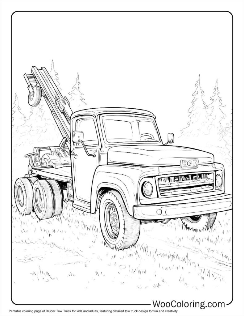 100 Tow Truck Coloring Pages Free PDF To Print Woo Coloring