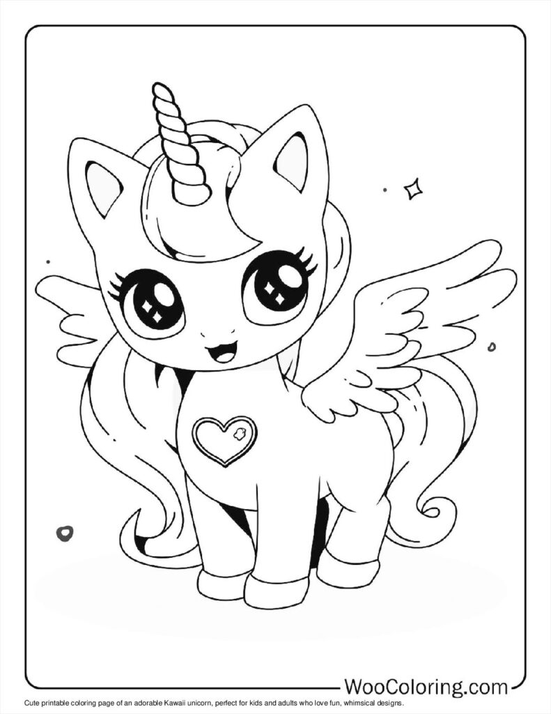Unicorn Cat Coloring Pages