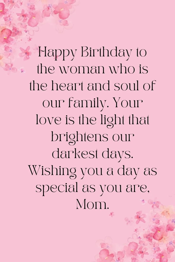 Birthday Wishes To Mom
