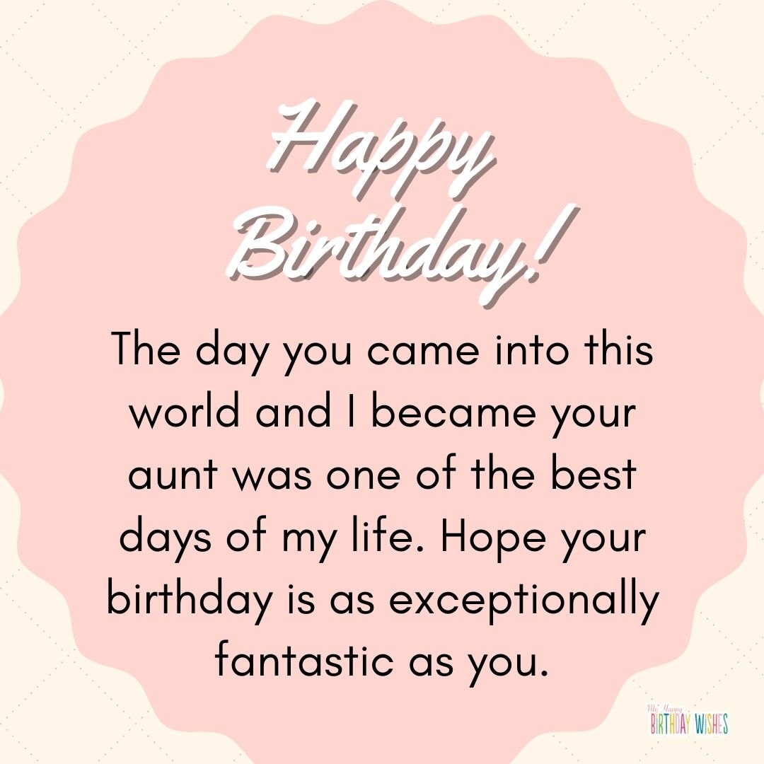 touching birthday wishes for niece from aunt