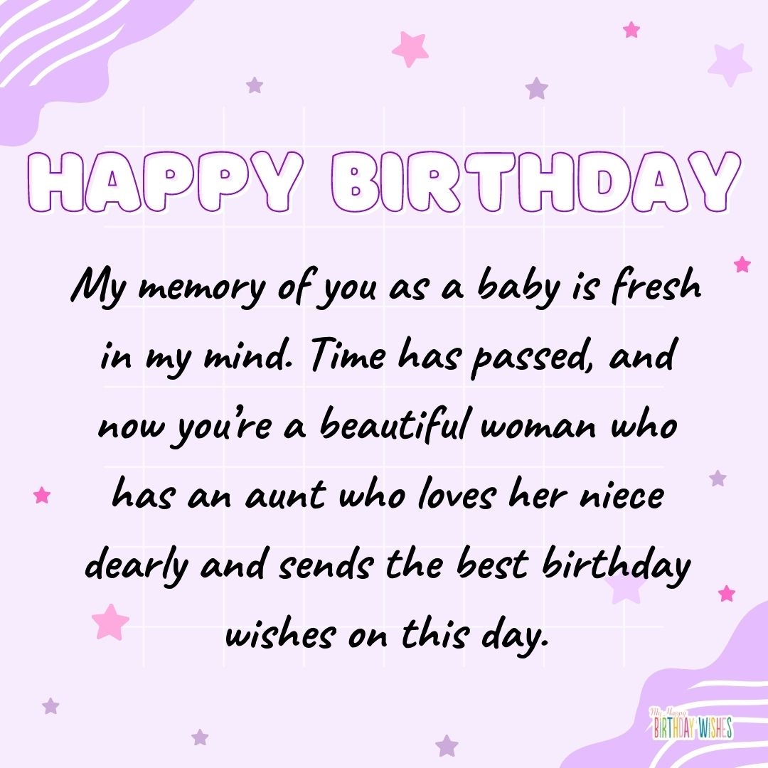 inspirational birthday wishes for a niece