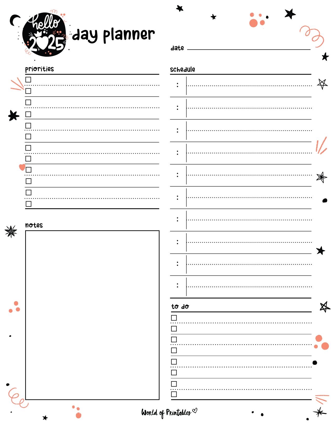 cute daily planner pdf free download