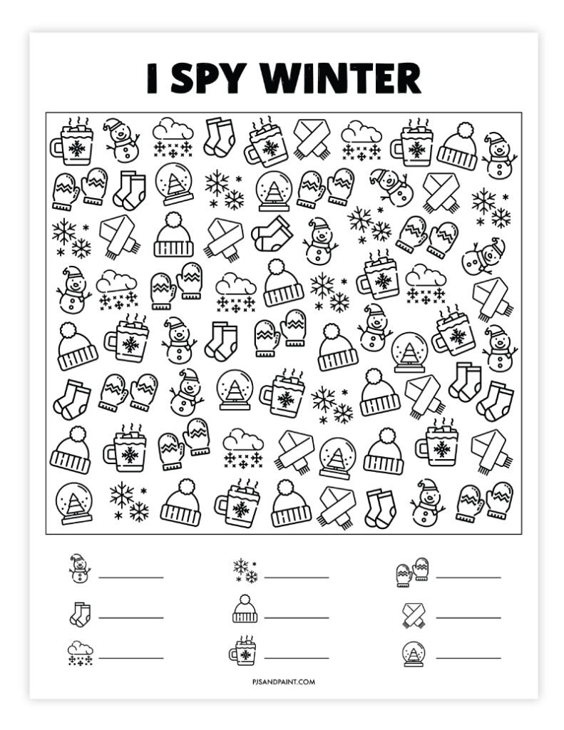 free printable winter worksheets