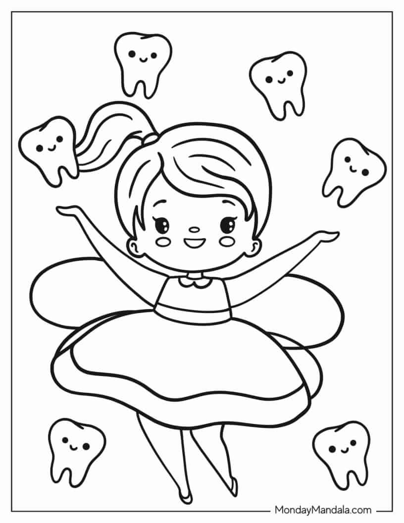 14 Tooth Fairy Coloring Pages Free PDF Printables 