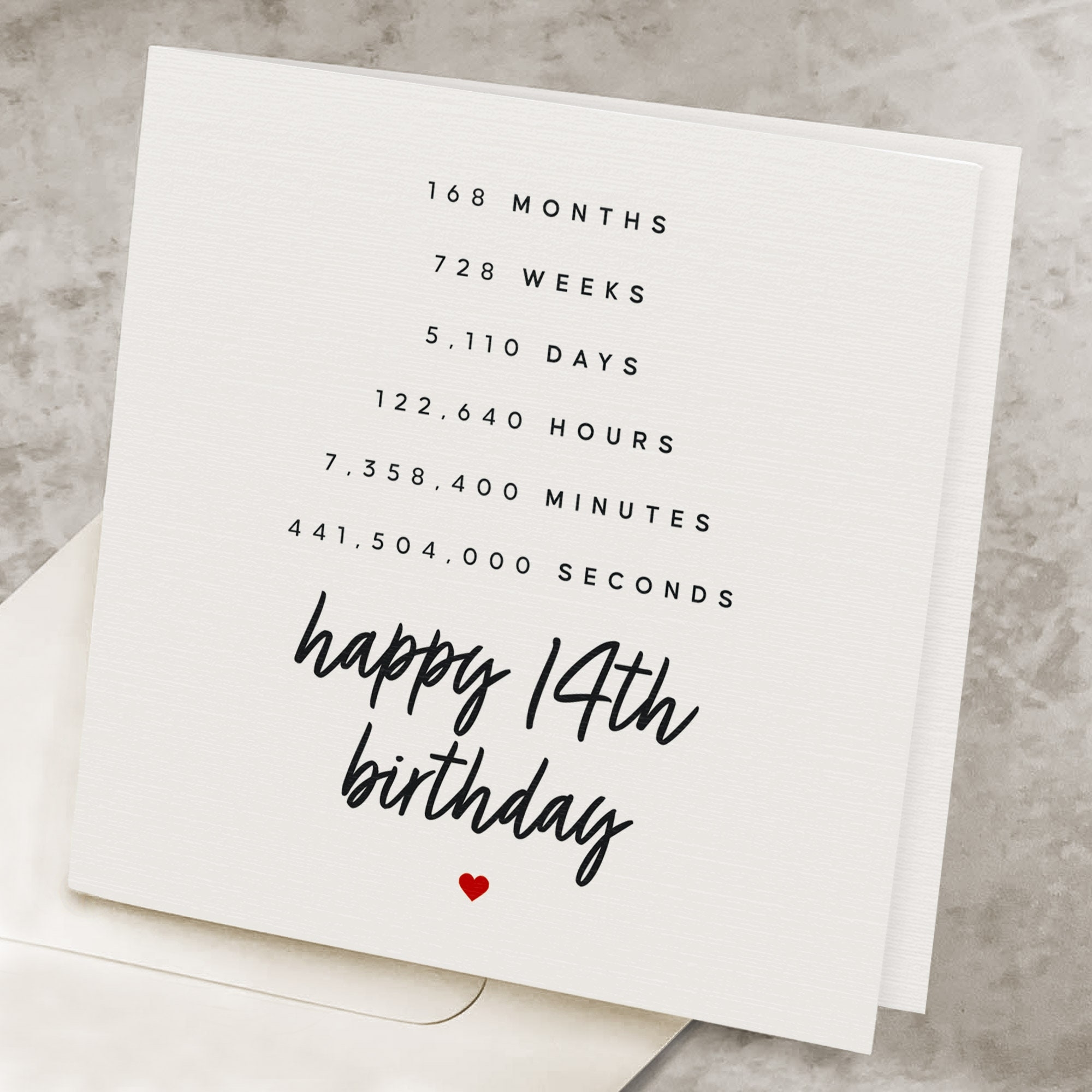 14th Birthday Card For Boy For Son Cool 14 Years Old Birthday Card For Daughter For Girl Fourteenth Birthday Card For Nephew For Niece Etsy
