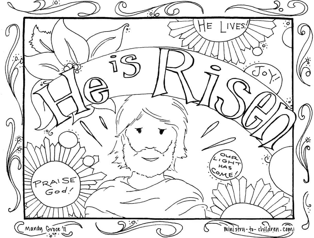 Easter Coloring Pages Religious