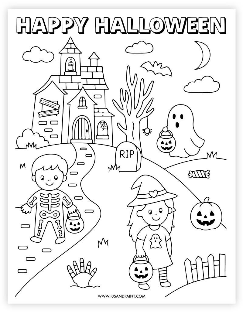 15 Free Printable Halloween Coloring Pages For Kids Pjs And Paint 15 Free Printable Halloween Coloring Pages For Kids Pjs And Paint