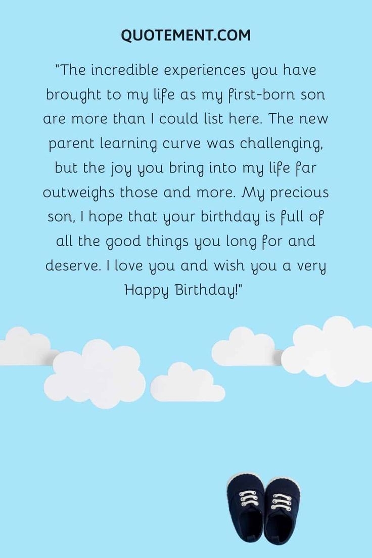 Emotional Birthday Wishes For My First Son