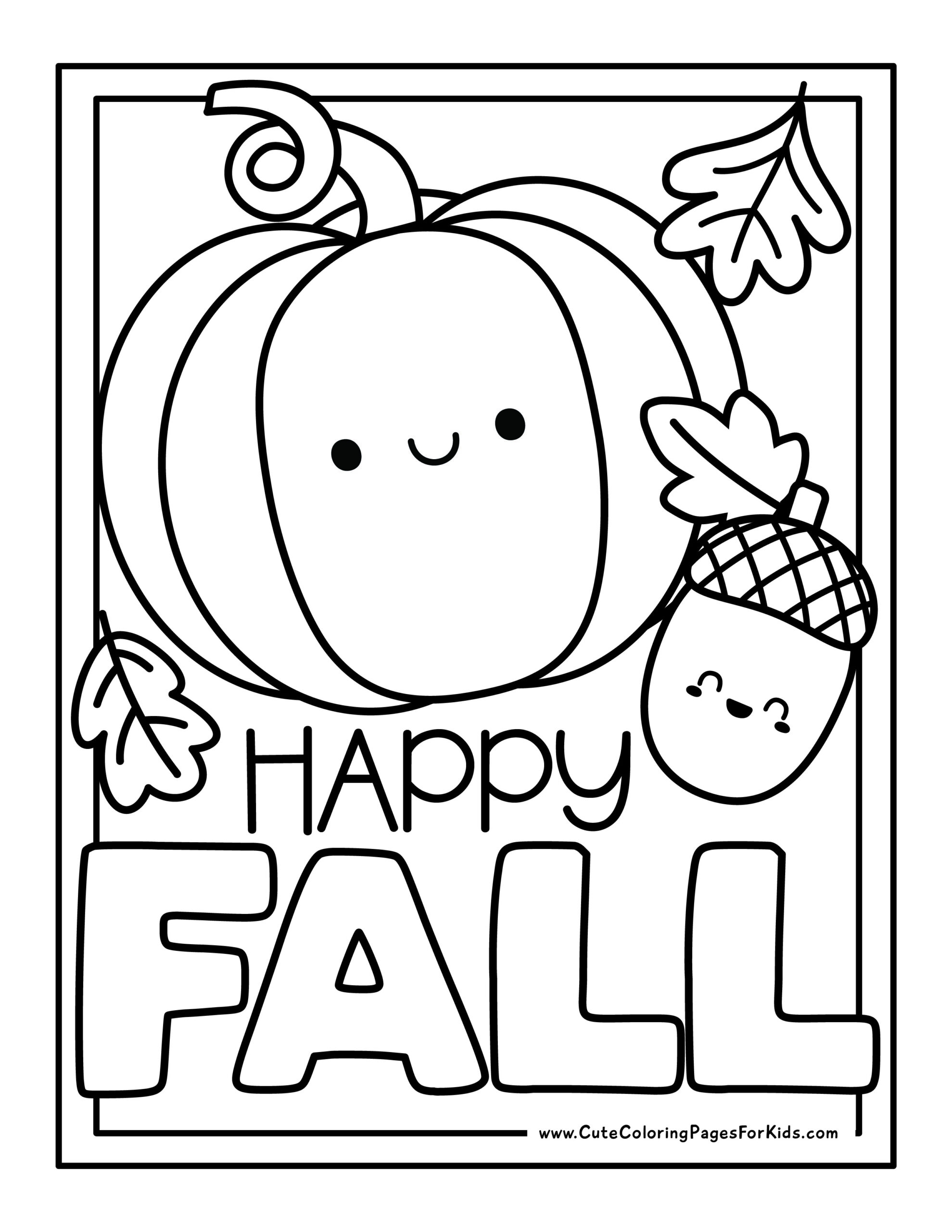 Fall Coloring Pages For Preschoolers