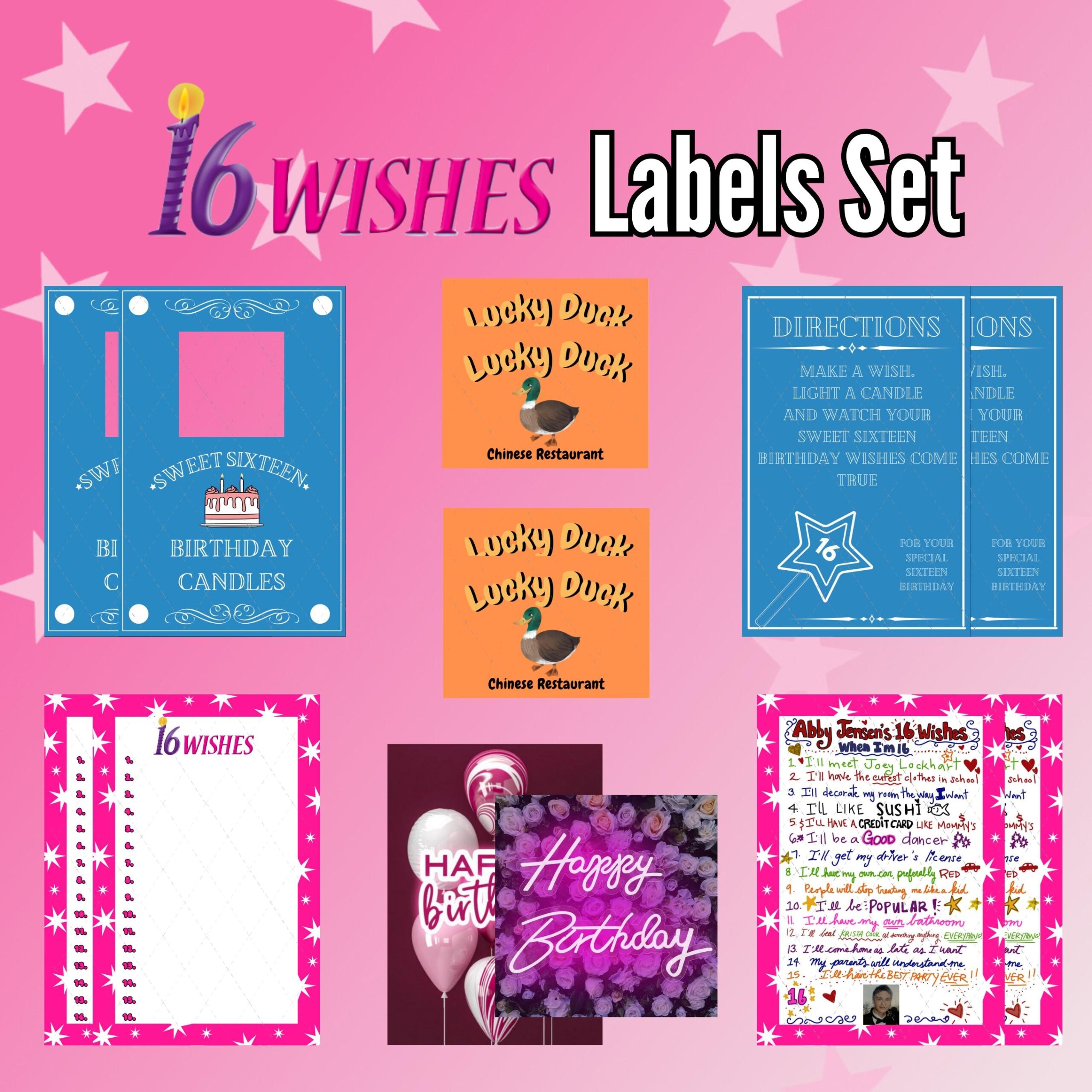 16 wishes candles box