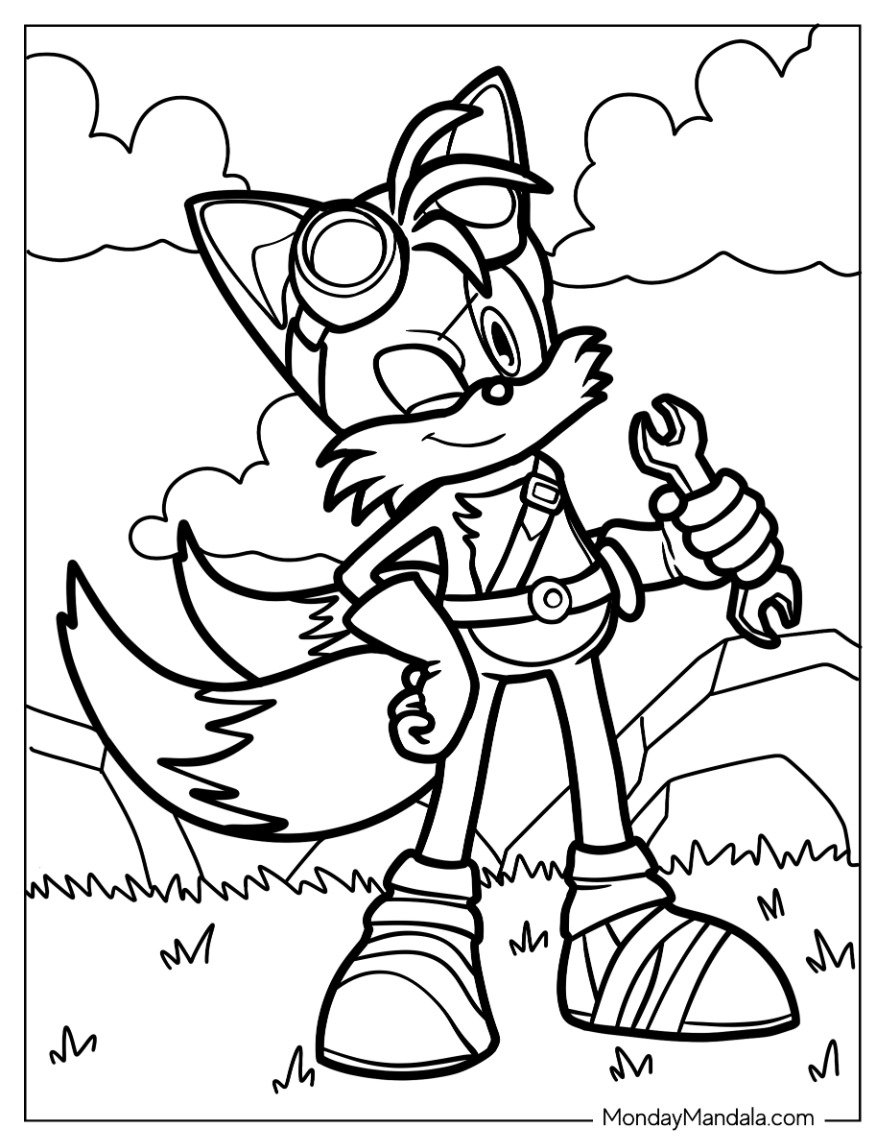 Tails The Fox Coloring Pages