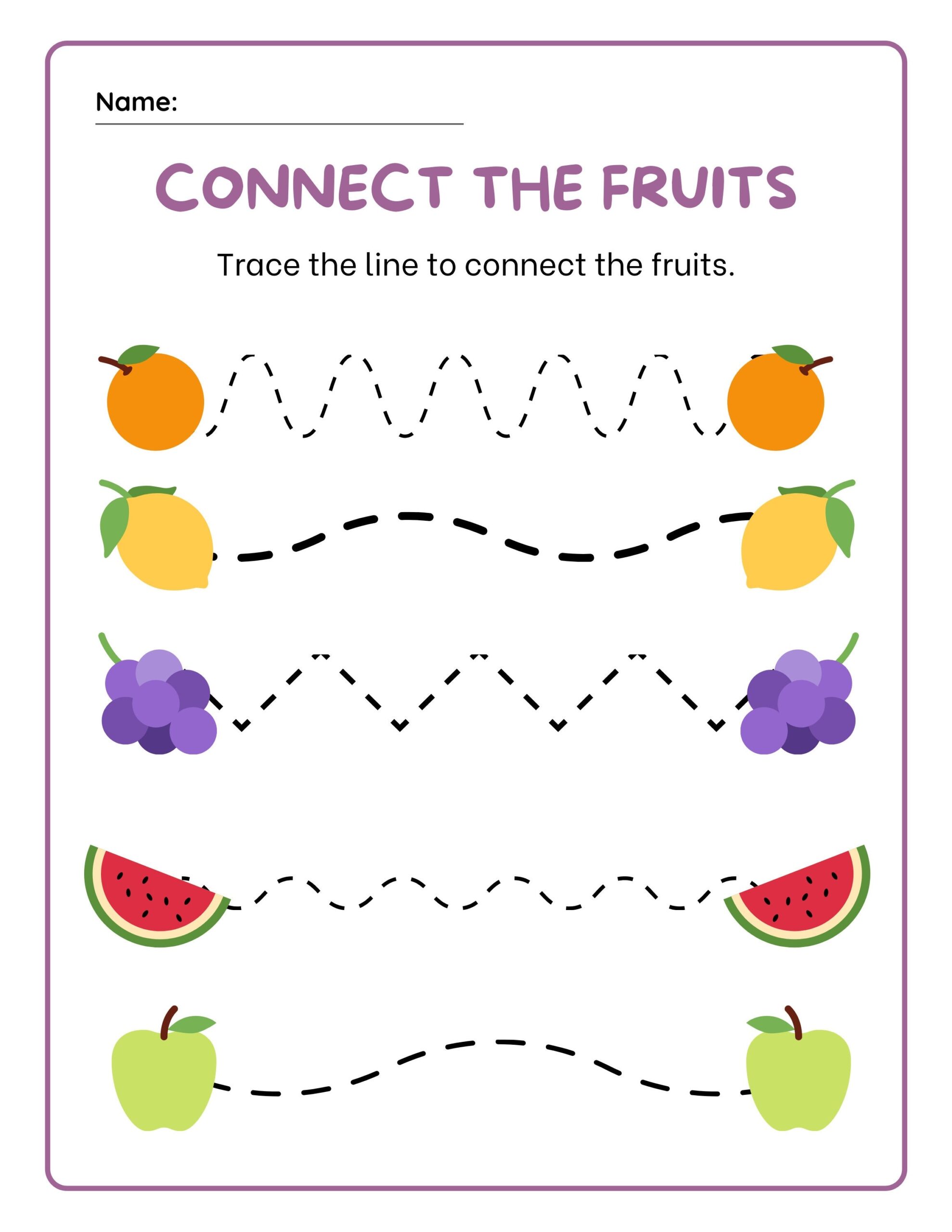 Tracing Worksheets For Nursery