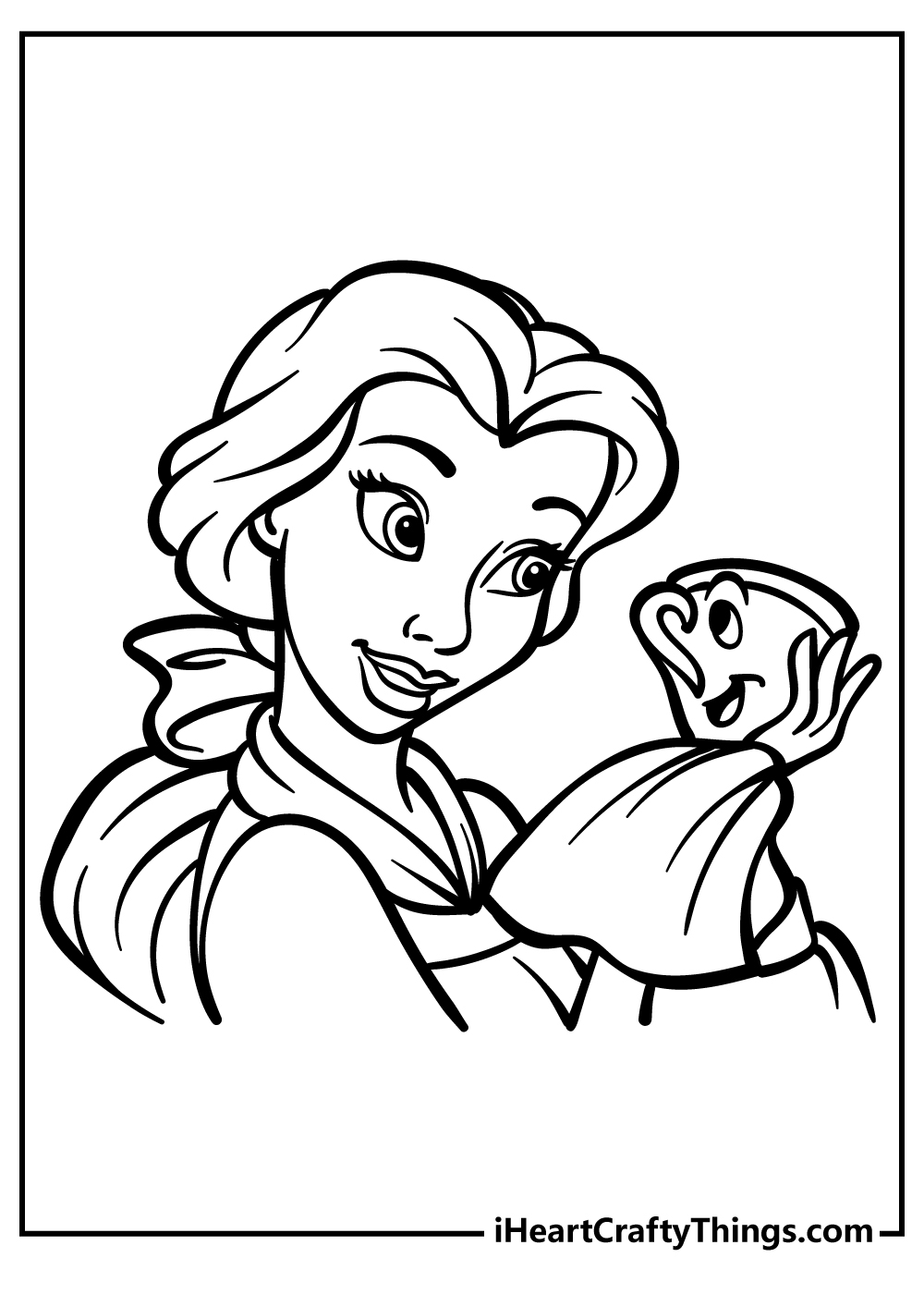 Belle Colouring In Pages