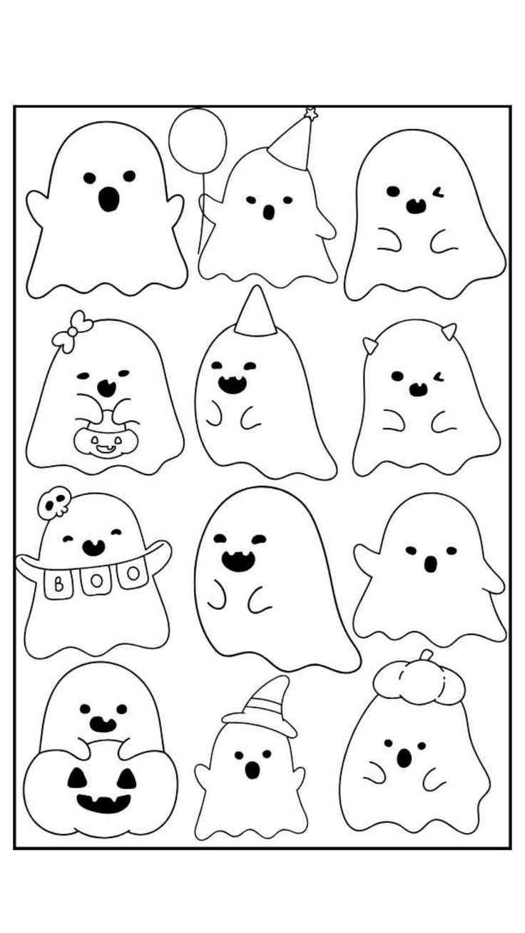 20 Free Halloween Coloring Pages For Adults Cute Ghosts And Witch Templates