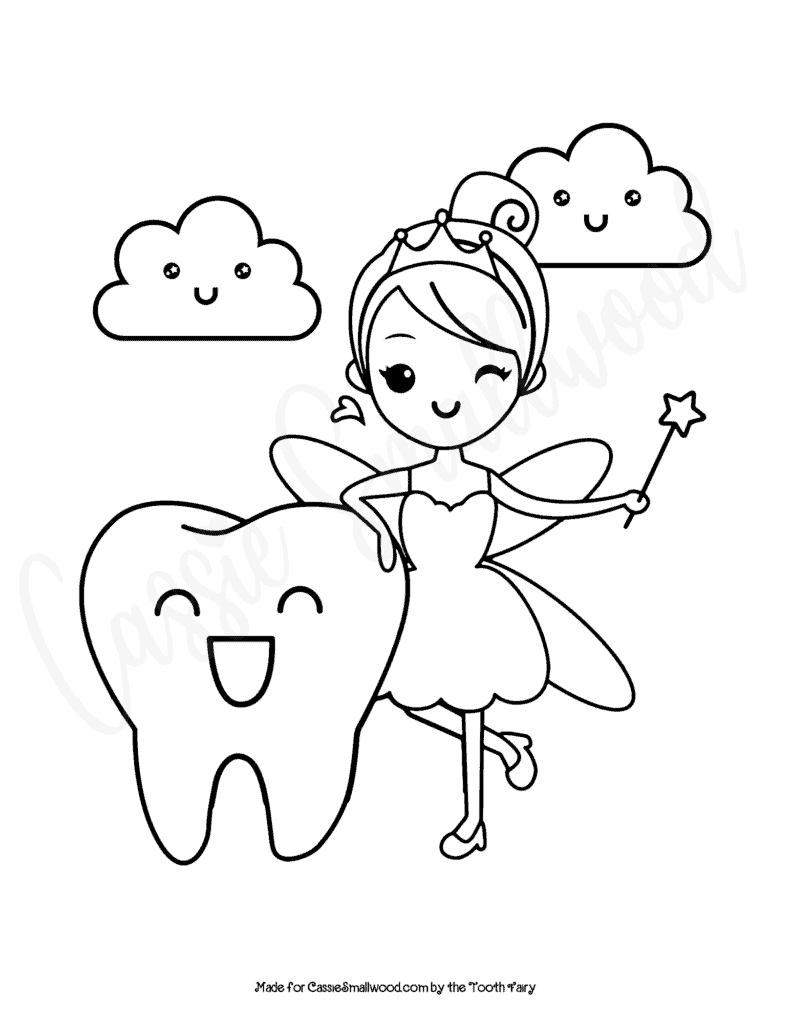 Tooth Fairy Coloring Page