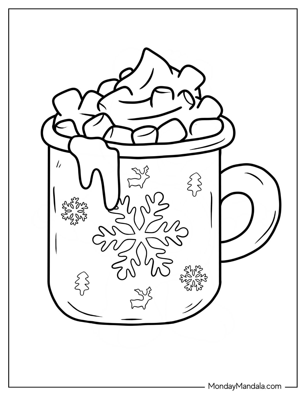 hot chocolate coloring page