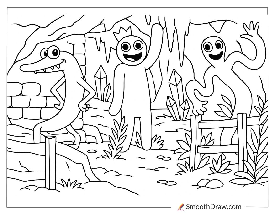 20 Rainbow Friends Coloring Pages Blue Purple Green More 