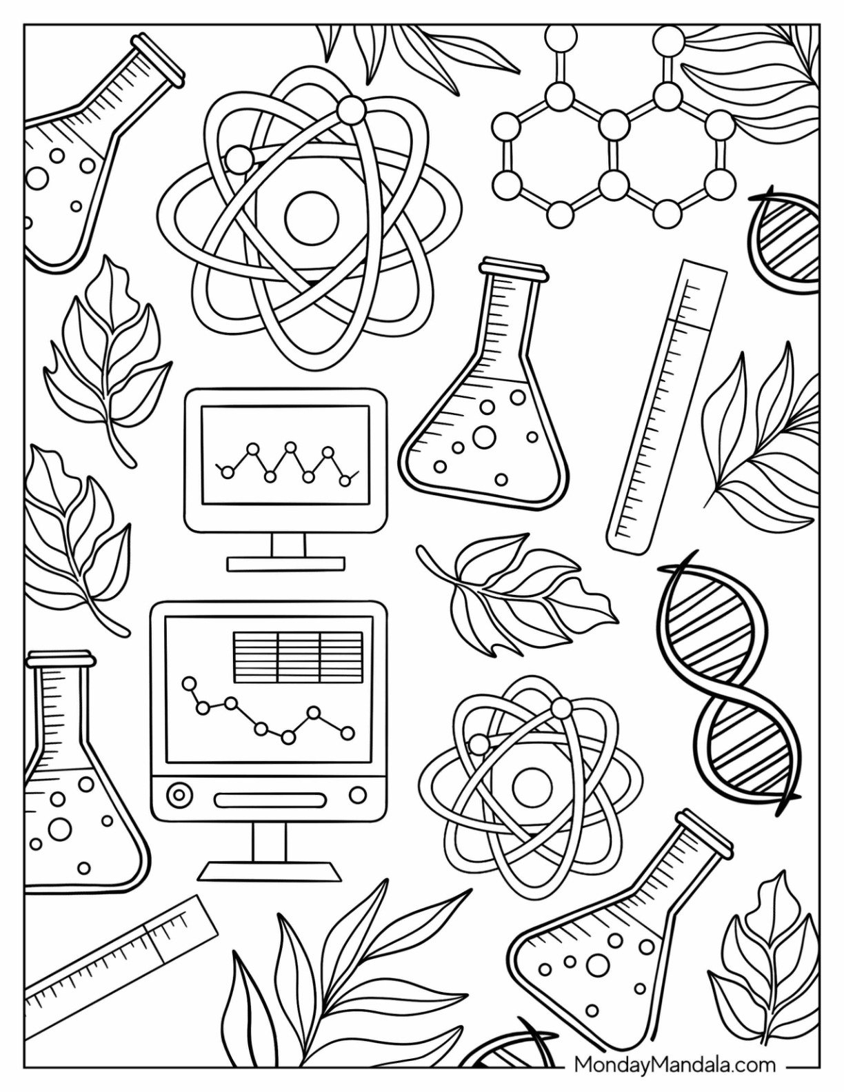 Mandala Coloring Pages Science