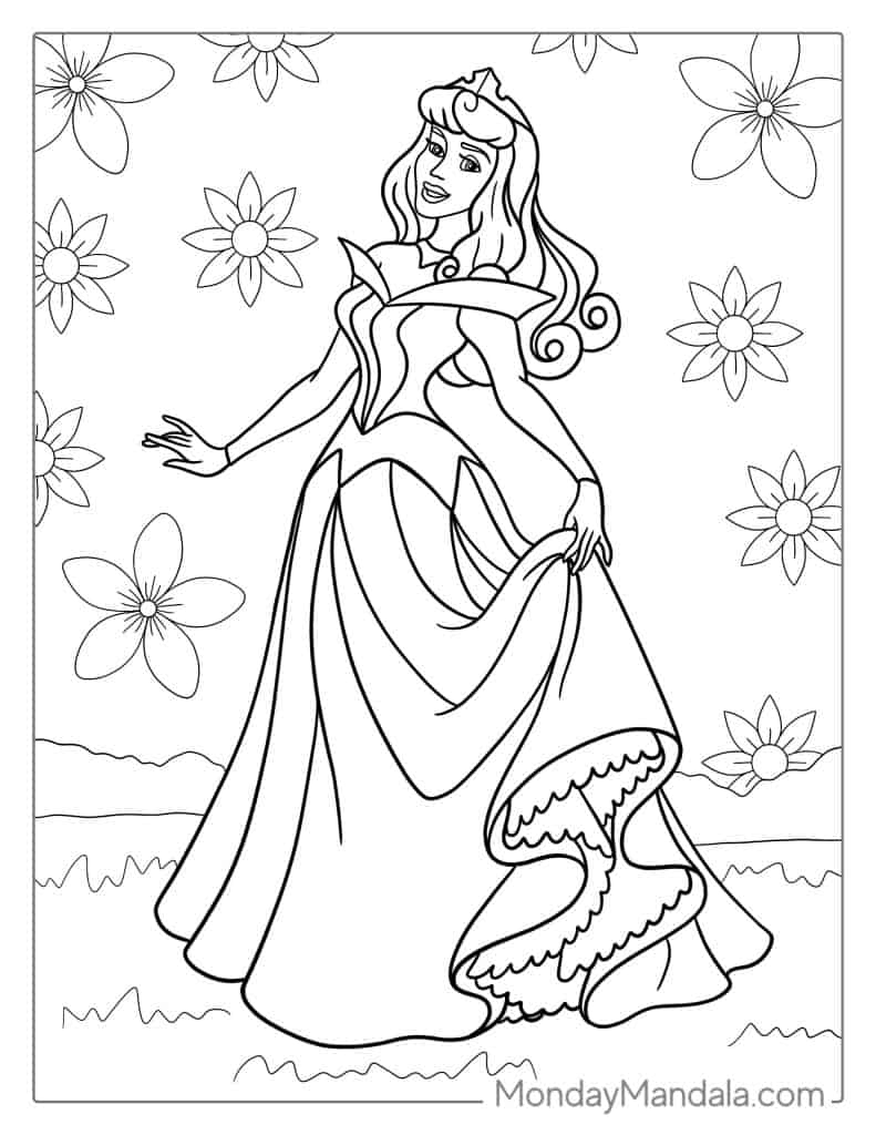 Sleeping Beauty Coloring Page