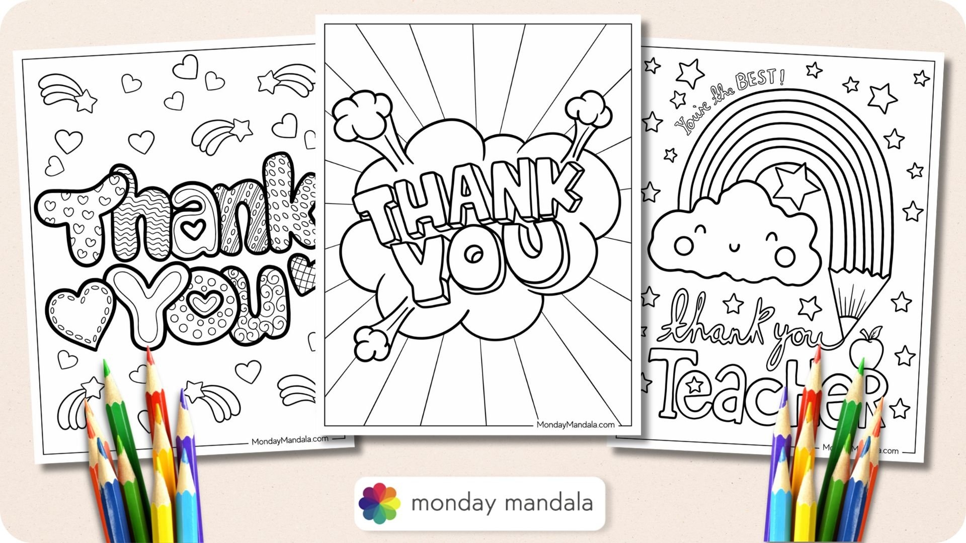 20 Thank You Coloring Pages Free PDF Printables  20 Thank You Coloring Pages Free PDF Printables