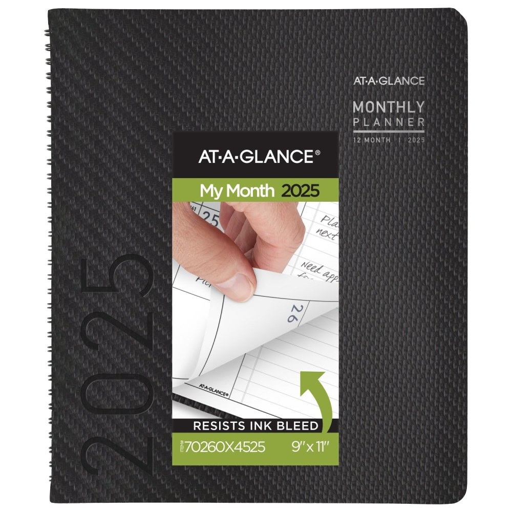2025 AT A GLANCE DayMinder Monthly Planner 8 X 12 Black January 2025 To December 2025 SK20025 Office Depot