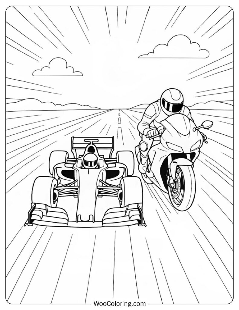 race car coloring sheets