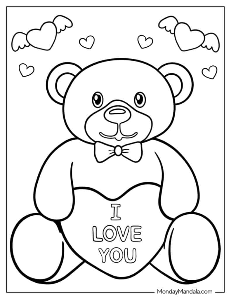 i love you coloring sheets