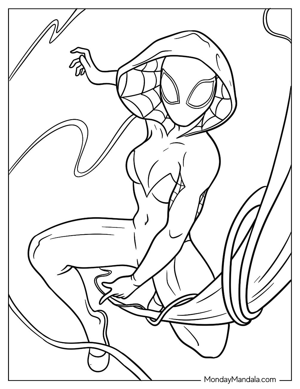 Ghost Spider Coloring Page