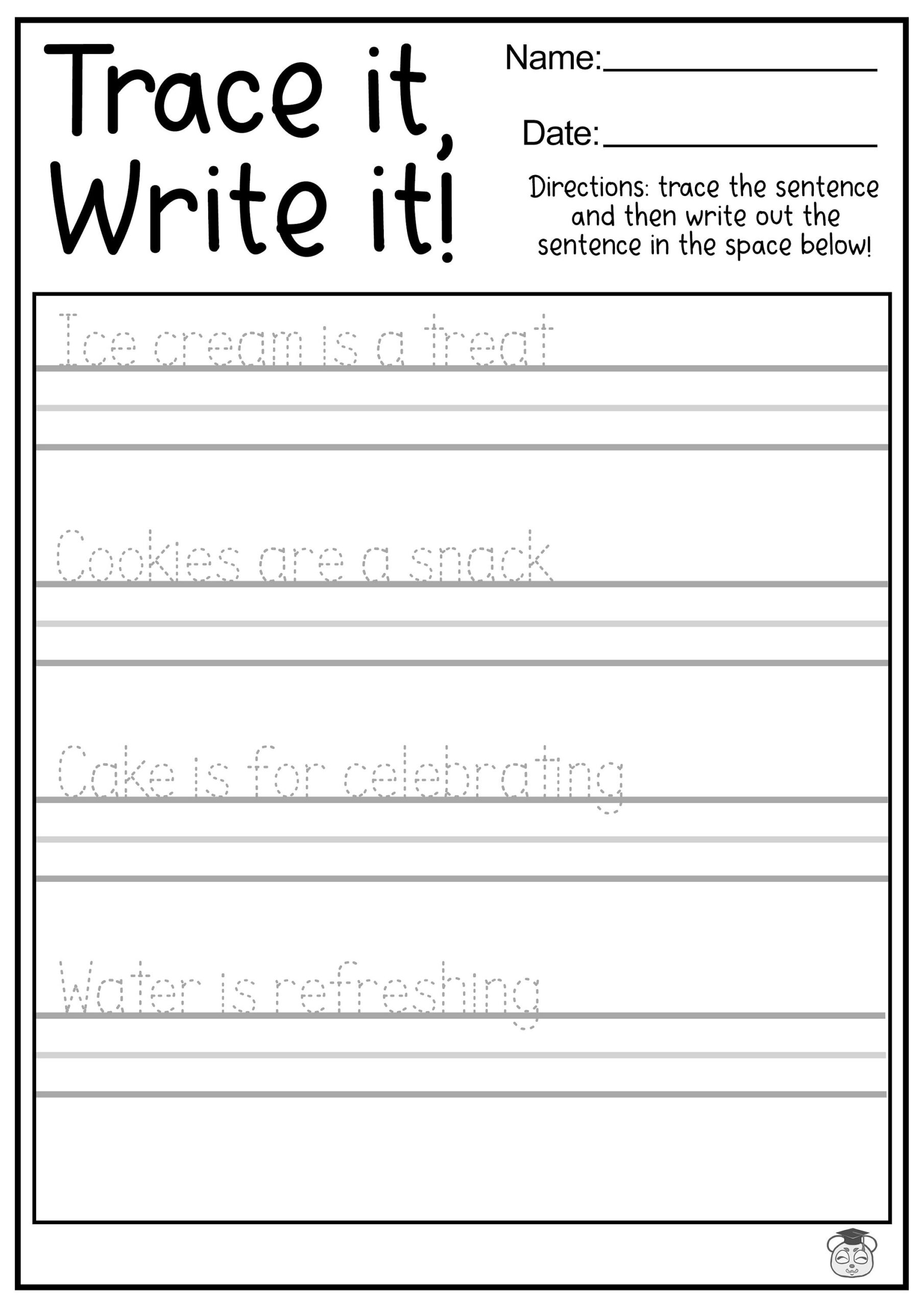make your own tracing worksheets