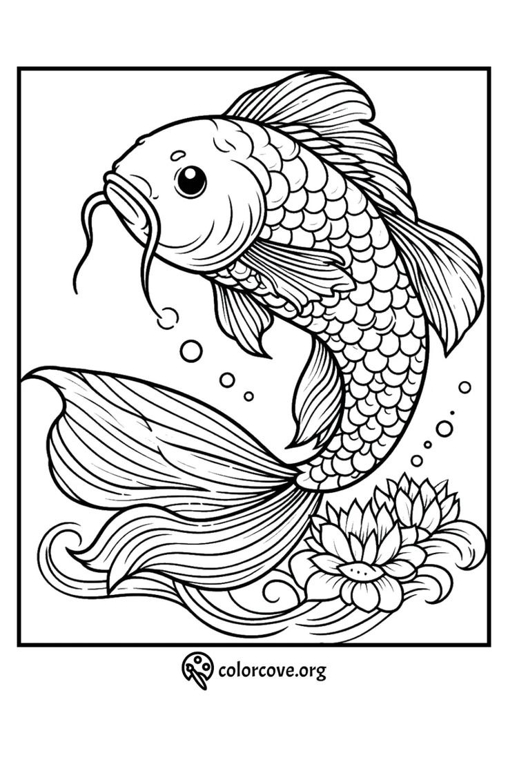 24 Free Koi Fish Coloring Pages The Color Cove