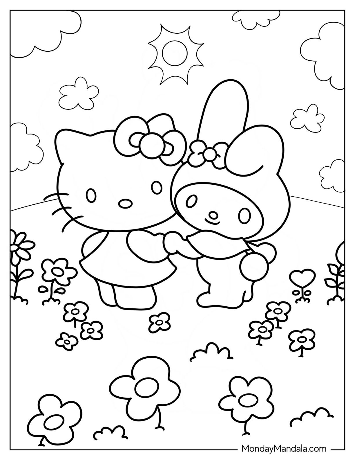 coloring pages my melody