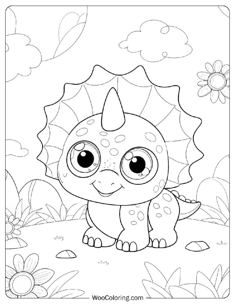 24 Triceratops Coloring Pages Free PDF To Print Woo Coloring