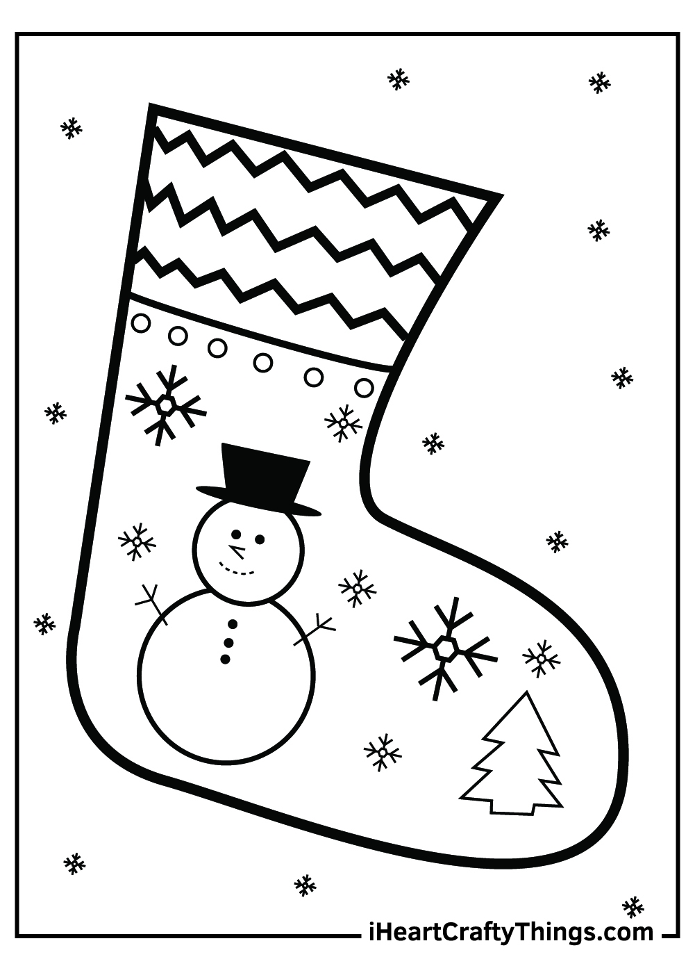 25 Christmas Stocking Coloring Pages 100 Free Printables 