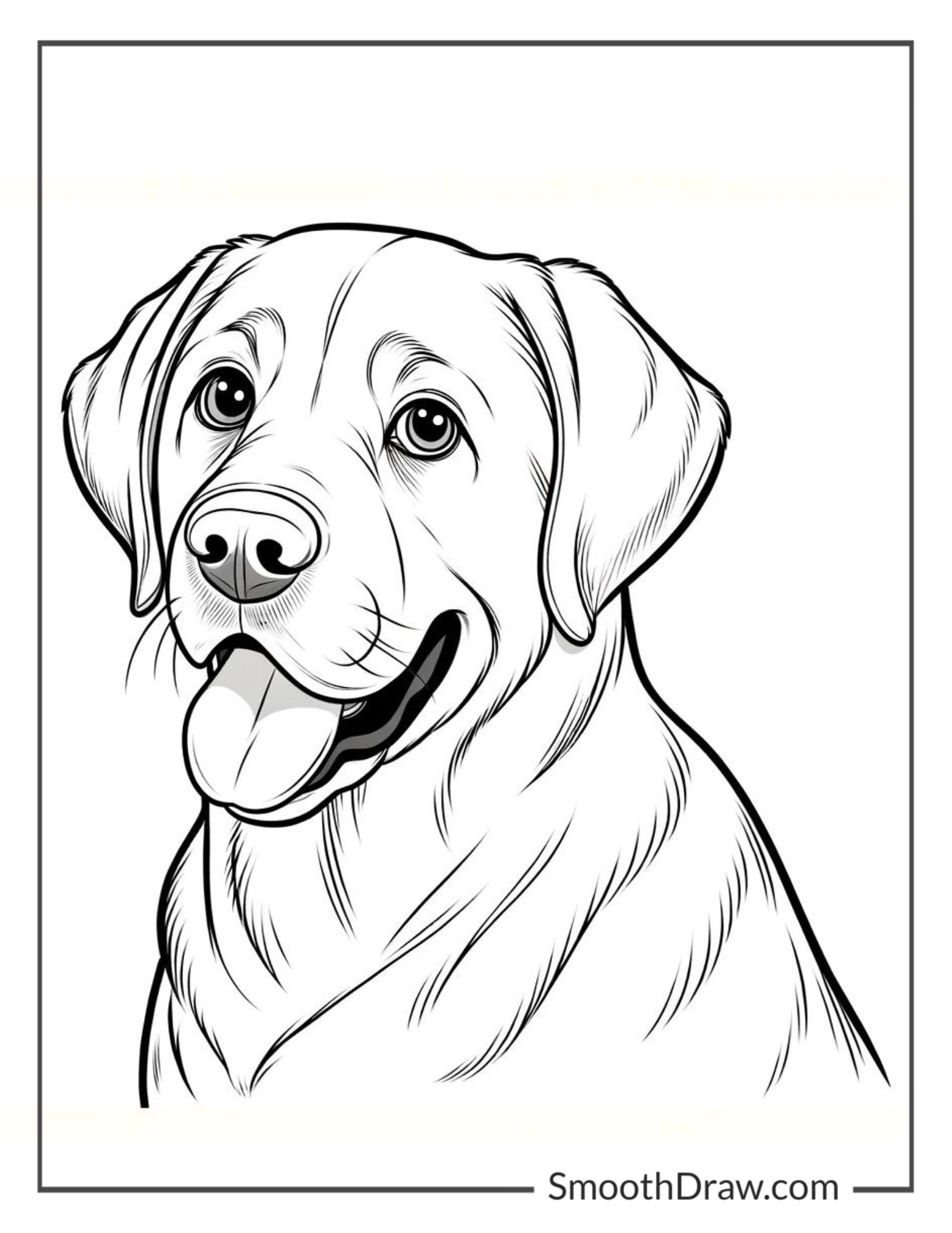 coloring page of a dog