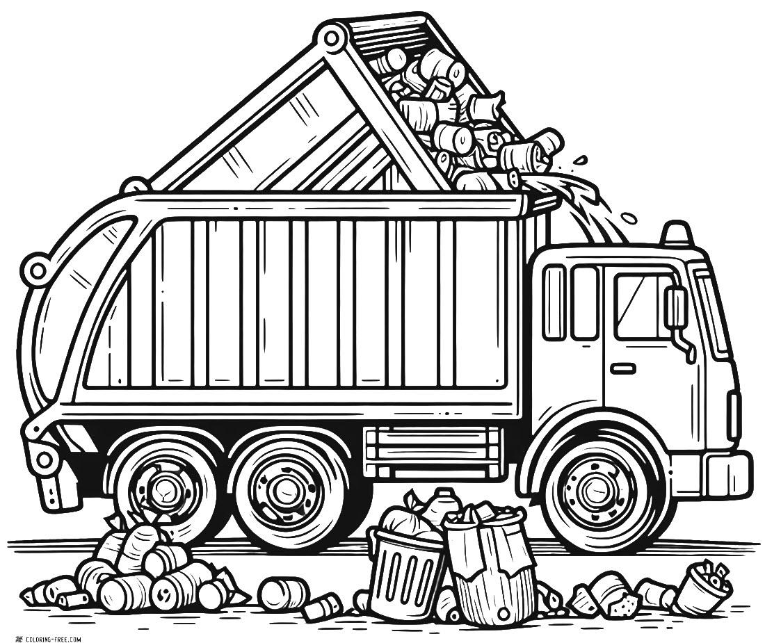 coloring pages of garbage trucks coloring pages of garbage trucks
