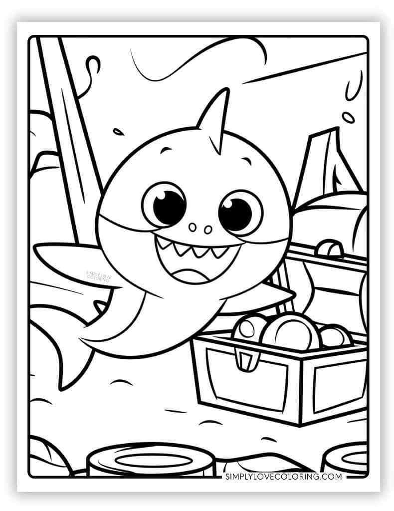 baby shark printable coloring pages