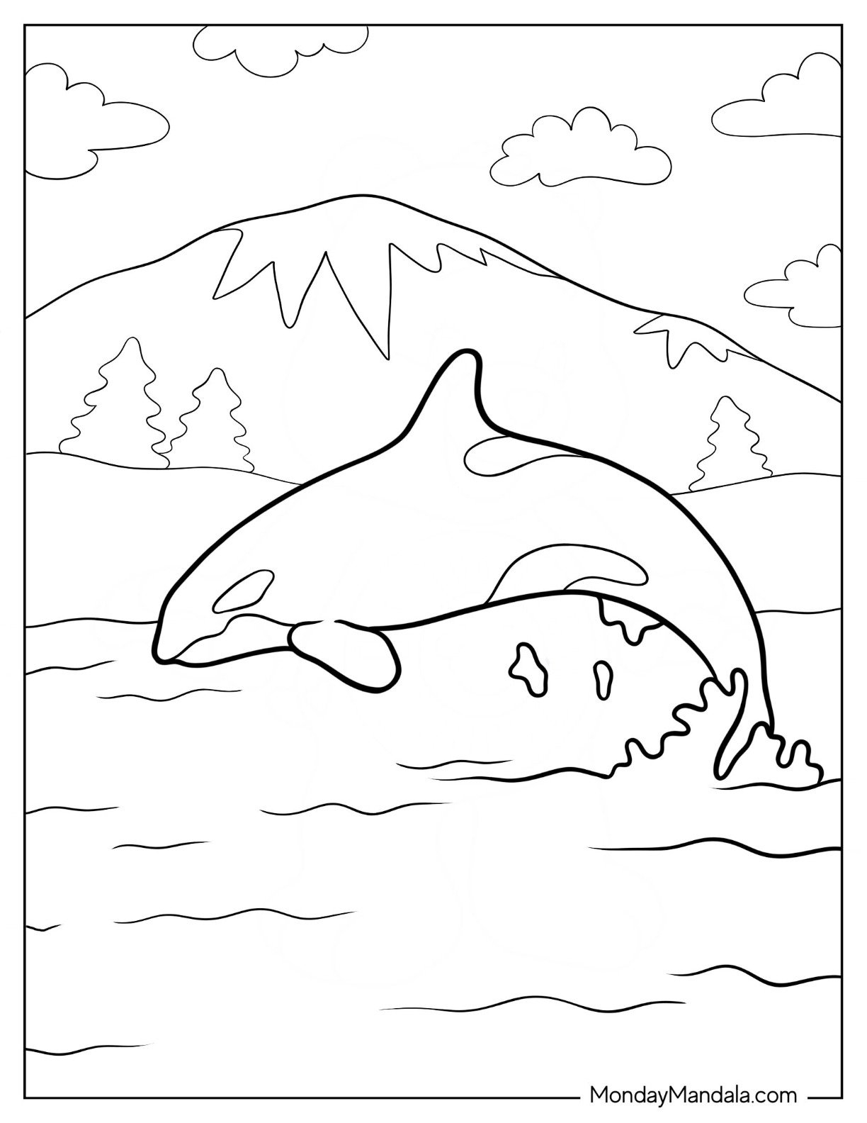 Killer Whale Coloring Page