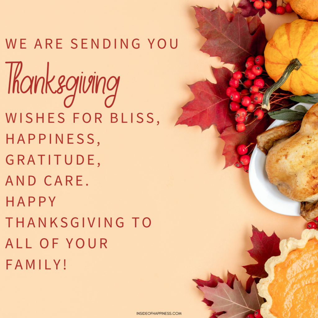 Happy Thanksgiving Wishes To Family