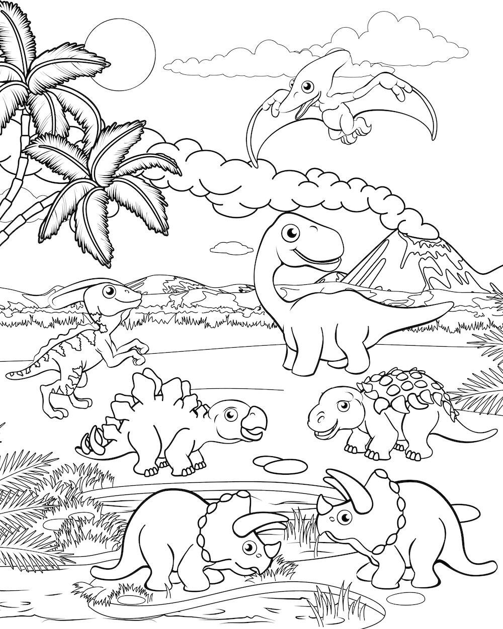 28 Free Dinosaur Coloring Pages For Download Printable PDF 
