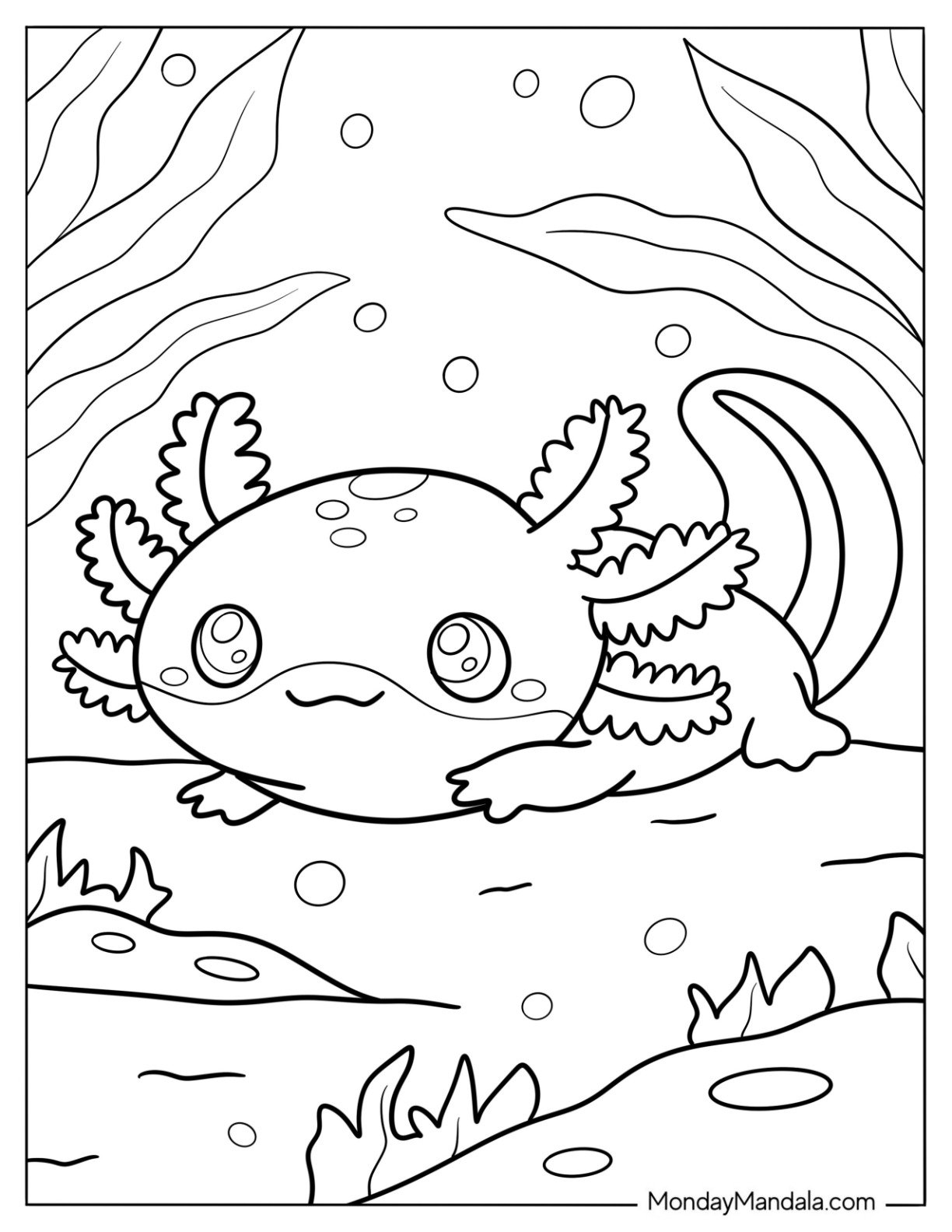 29 Axolotl Coloring Pages Free PDF Printables 29 Axolotl Coloring Pages Free PDF Printables