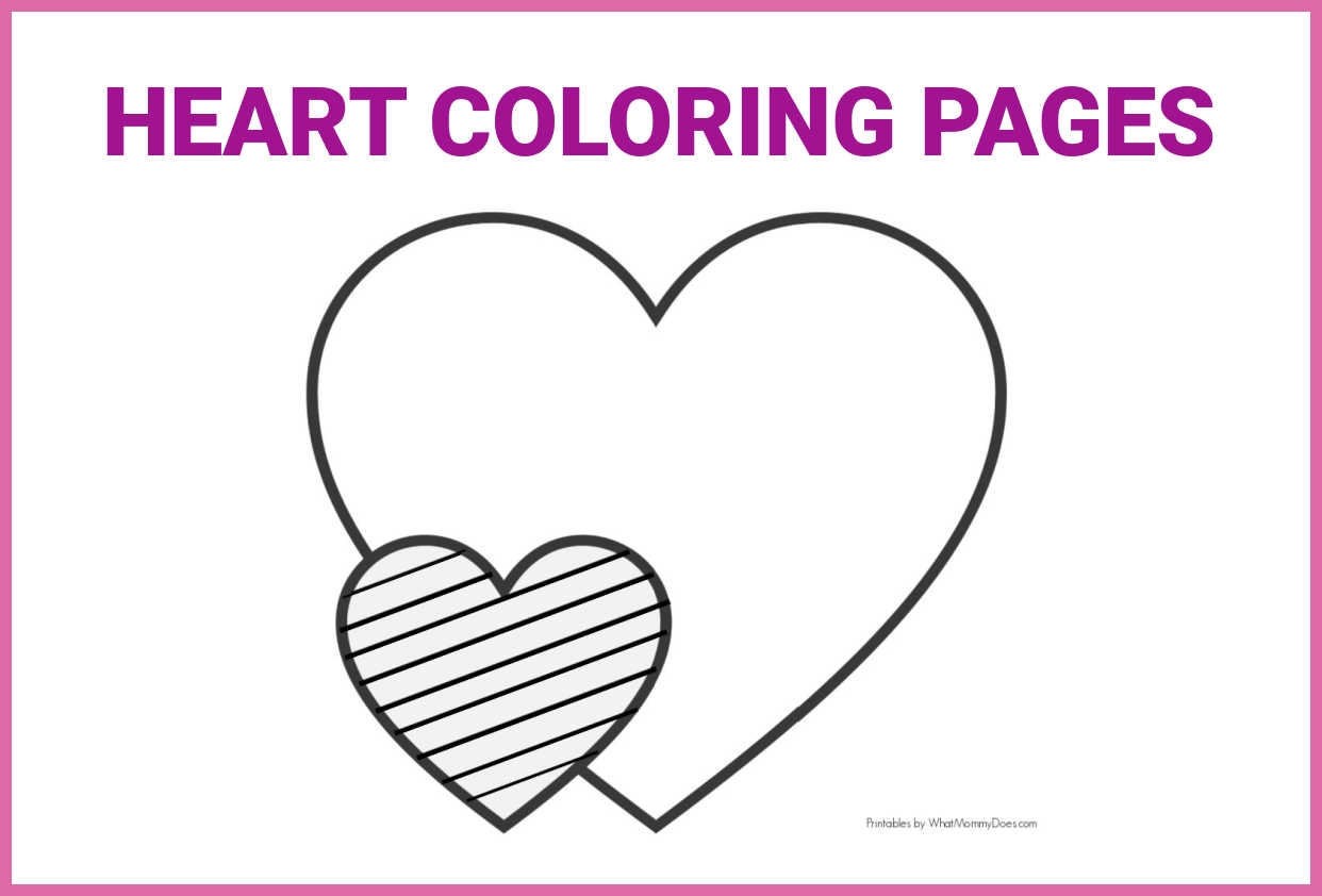 Heart Shape Coloring Pages